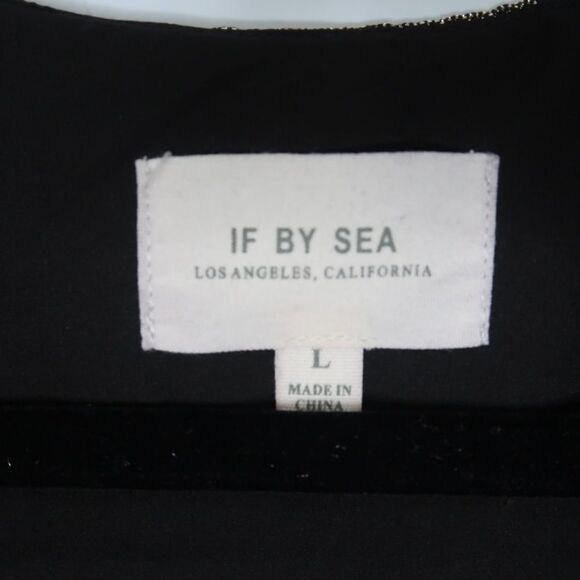 If By Sea Romper Size Large Black Gold Metallic‎ Rave Disco Nightclub Going Out - Picture 3 of 7